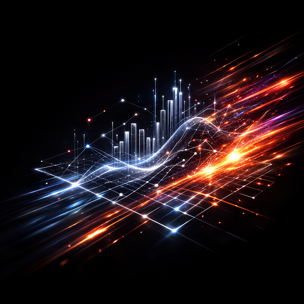 Image of abstract F1 data streams